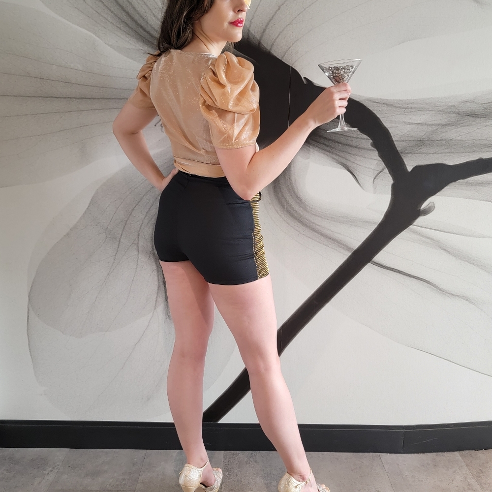 Available In Another Listing- Cien Rhinestone Belted High Rise Shorts - Picture 6 of 14